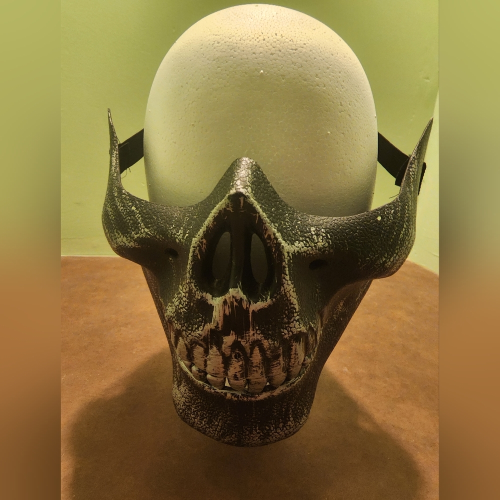 Plastic skull mask one size adult